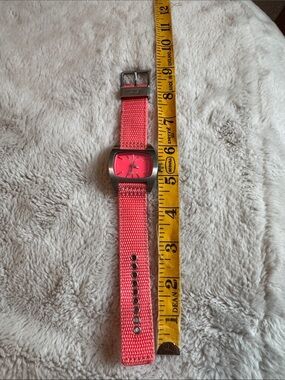 Diesel Retired Neon Orange Stainless Steel Nylon Watch! GUC 
Needs battery